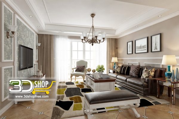 300 Living Room 3d Max Interior Scene