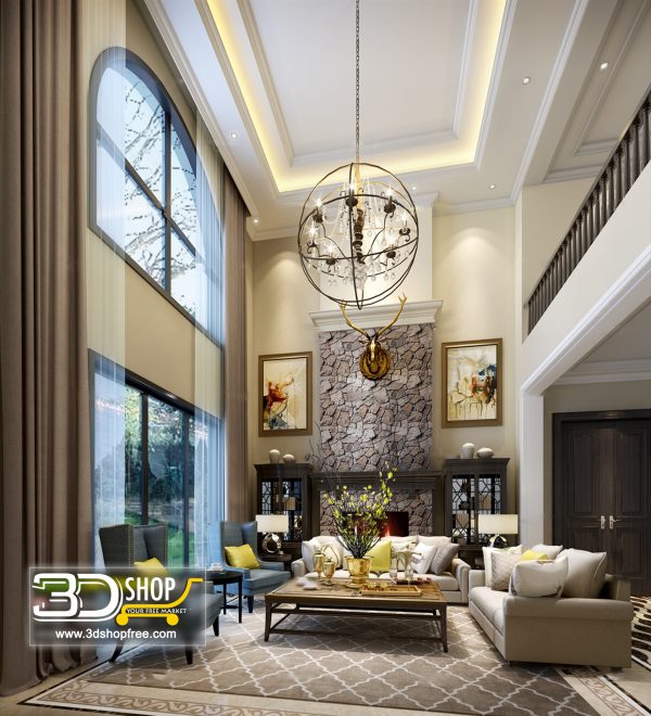 Living Room 3d Max Interior Scene 311