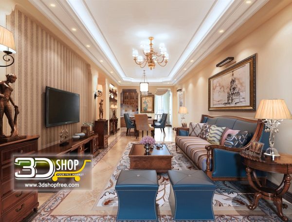 318 Living Room 3d Max Interior Scene