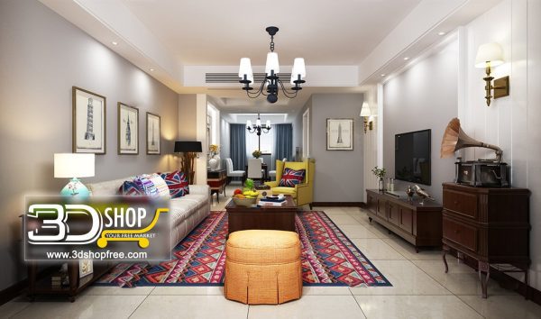 319 Living Room 3d Max Interior Scene