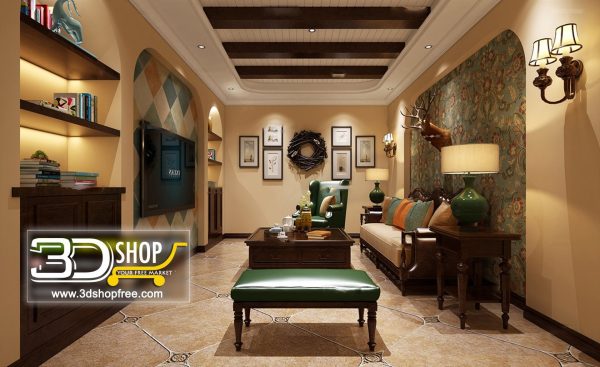 322 Living Room 3d Max Interior Scene