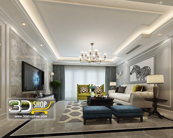 324 Living Room 3d Max Interior Scene