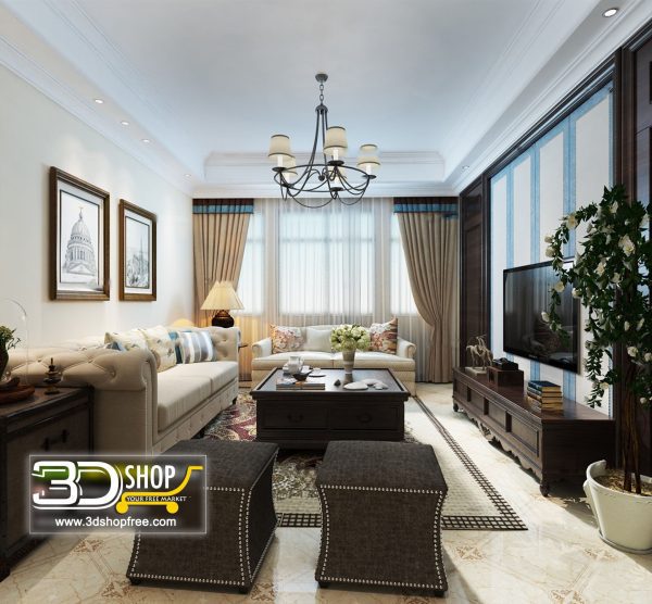 325 Living Room 3d Max Interior Scene