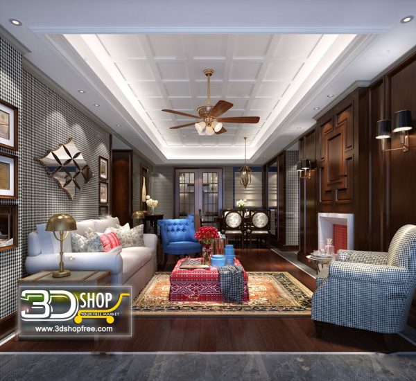 327 Living Room 3d Max Interior Scene