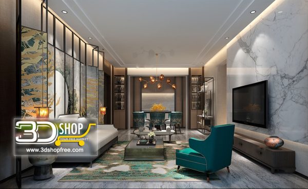 332 Living Room 3d Max Interior Scene