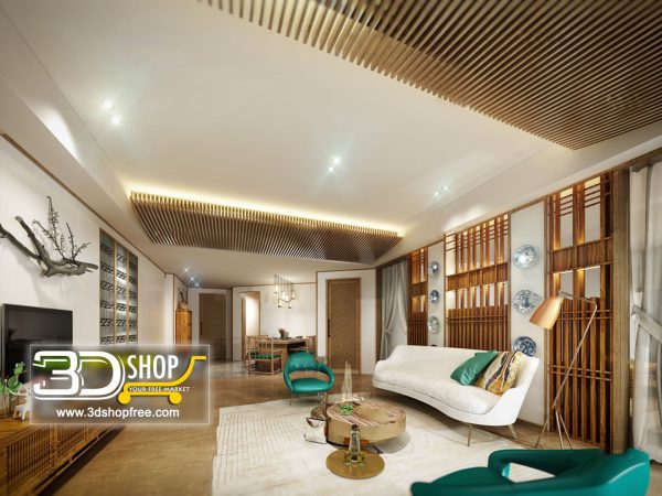 336 Living Room 3d Max Interior Scene