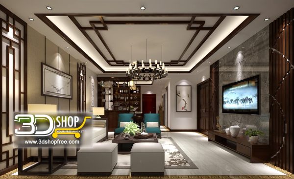 343 Living Room 3d Max Interior Scene