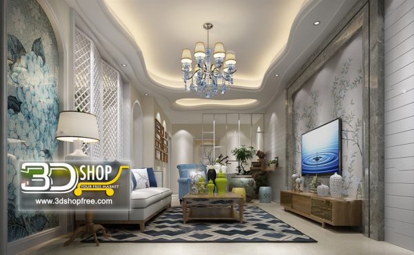 346 Living Room 3d Max Interior Scene