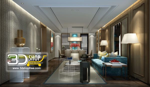 348 Living Room 3d Max Interior Scene