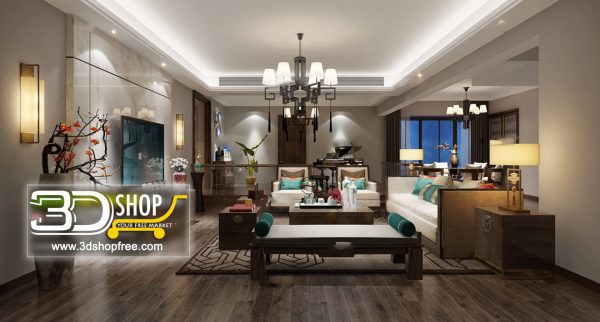 351 Living Room 3d Max Interior Scene