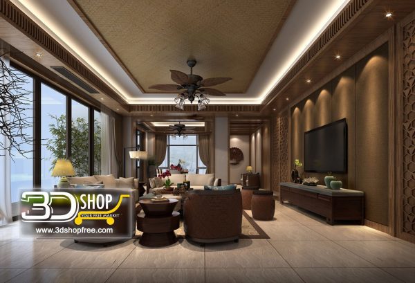 352 Living Room 3d Max Interior Scene