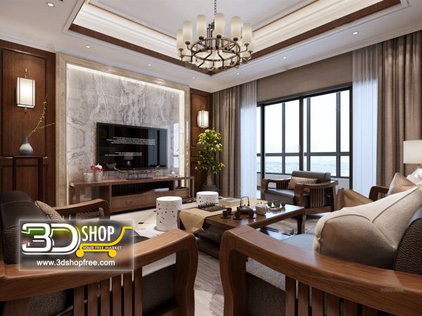 353 Living Room 3d Max Interior Scene