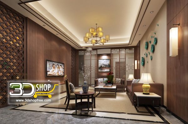 354 Living Room 3d Max Interior Scene