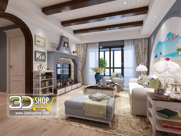 355 Living Room 3d Max Interior Scene