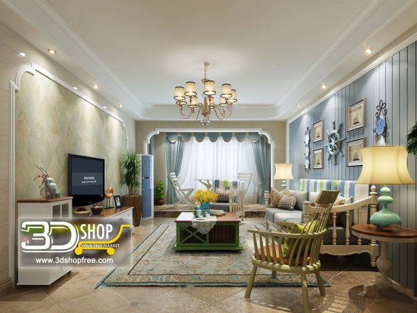 357 Living Room 3d Max Interior Scene