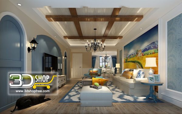 358 Living Room 3d Max Interior Scene
