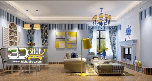 359 Living Room 3d Max Interior Scene