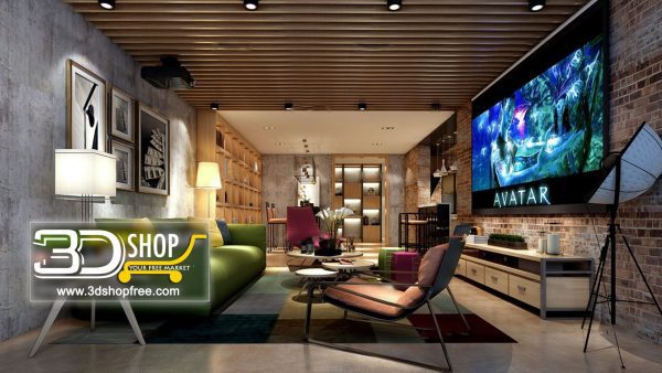 363 Living Room 3d Max Interior Scene