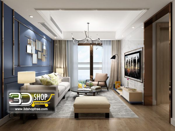 364 Living Room 3d Max Interior Scene