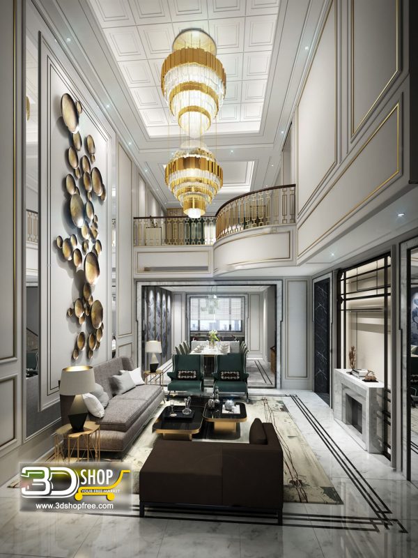 Living Room 3d Max Interior Scene 365