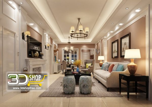 370 Living Room 3d Max Interior Scene