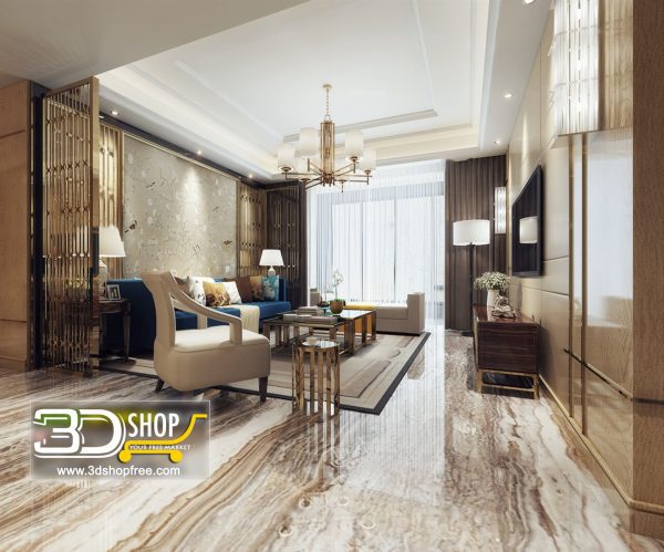 371 Living Room 3d Max Interior Scene