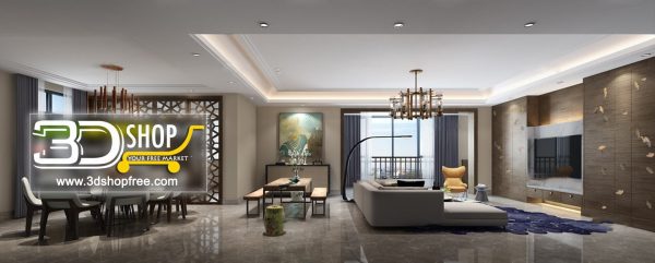 372 Living Room 3d Max Interior Scene