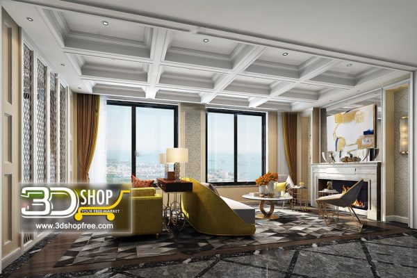 376 Living Room 3d Max Interior Scene