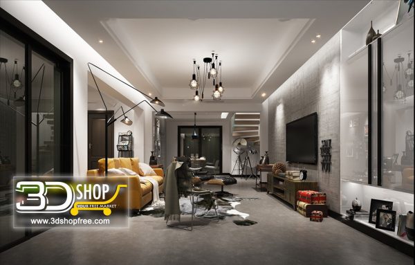 378 Living Room 3d Max Interior Scene