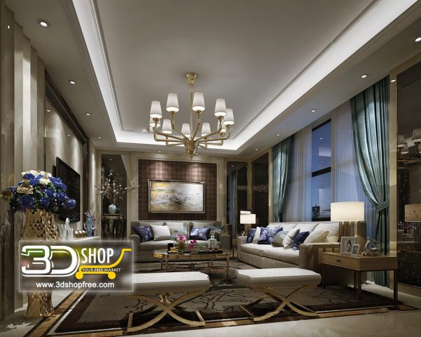 379 Living Room 3d Max Interior Scene