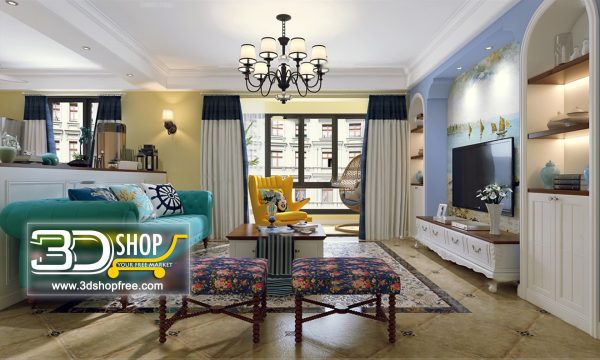 380 Living Room 3d Max Interior Scene