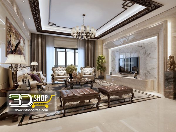 381 Living Room 3d Max Interior Scene