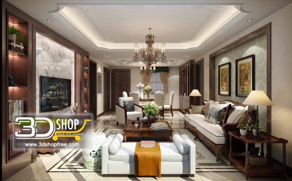 382 Living Room 3d Max Interior Scene