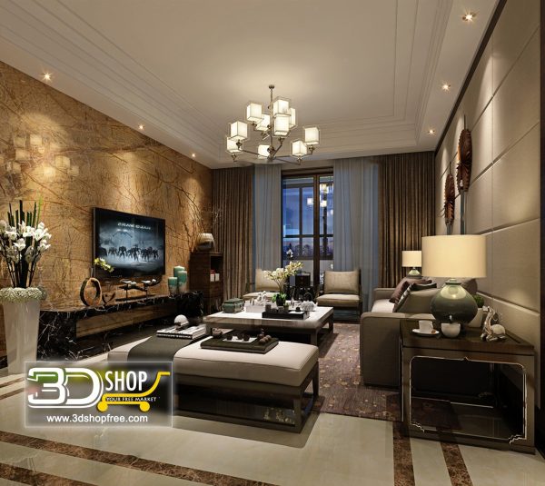 386 Living Room 3d Max Interior Scene