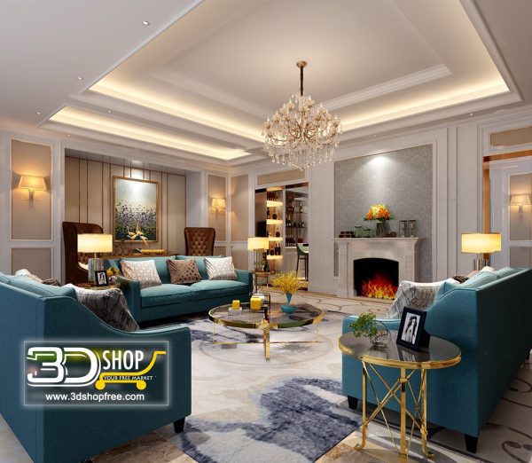 392 Living Room 3d Max Interior Scene