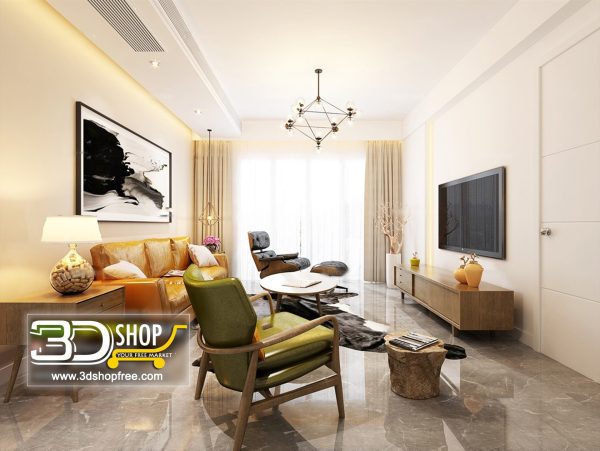 401 Living Room 3d Max Interior Scene