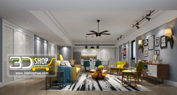 404 Living Room 3d Max Interior Scene