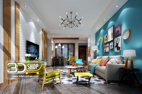 409 Living Room 3d Max Interior Scene