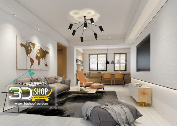 410 Living Room 3d Max Interior Scene