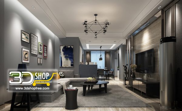 411 Living Room 3d Max Interior Scene
