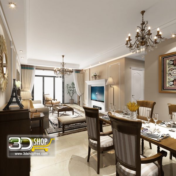 Living Room 3d Max Interior Scene 426