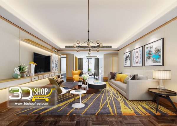 438 Living Room 3d Max Interior Scene