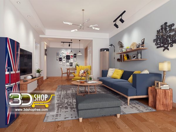443 Living Room 3d Max Interior Scene