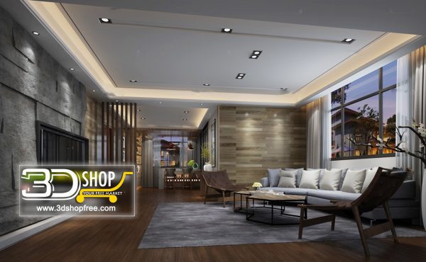 446 Living Room 3d Max Interior Scene