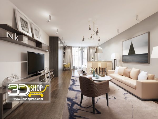 447 Living Room 3d Max Interior Scene
