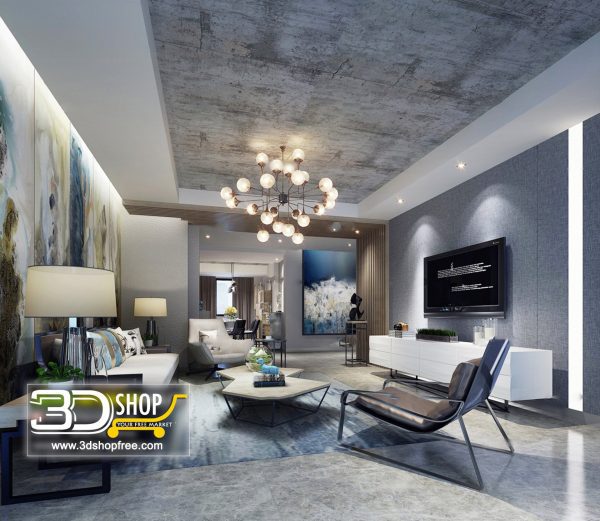450 Living Room 3d Max Interior Scene