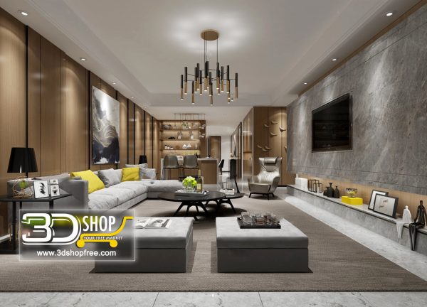 452 Living Room 3d Max Interior Scene