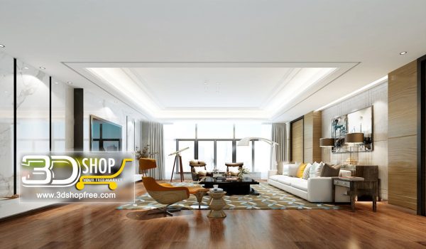 455 Living Room 3d Max Interior Scene