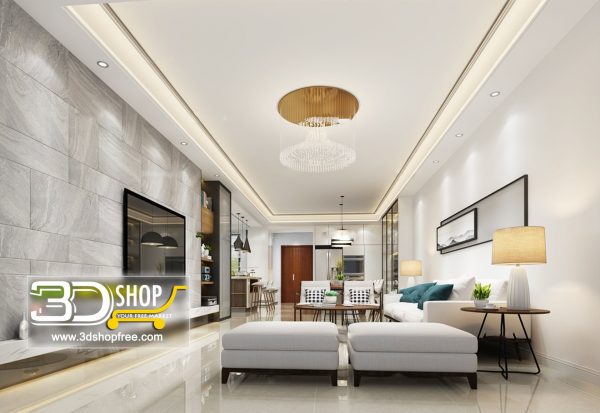 456 Living Room 3d Max Interior Scene