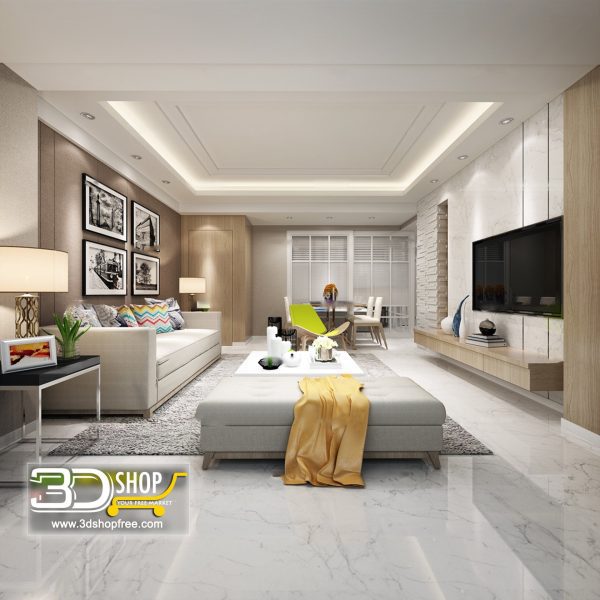 457 Living Room 3d Max Interior Scene
